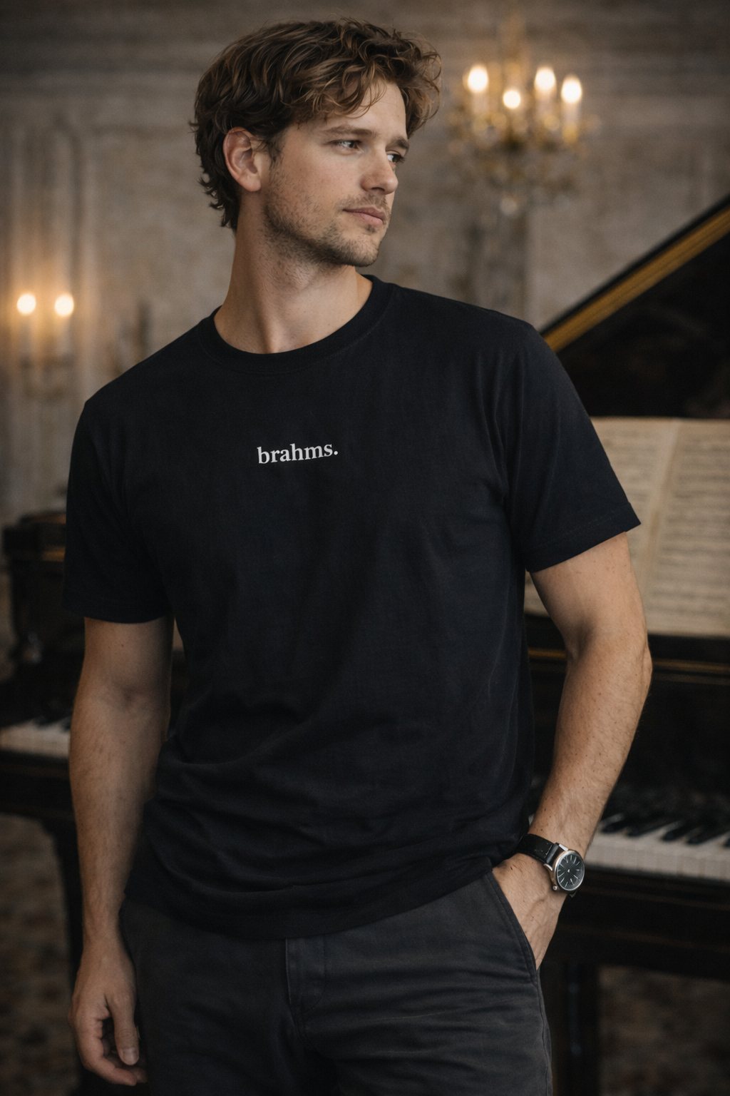 Camiseta Brahms Negra — Hombre