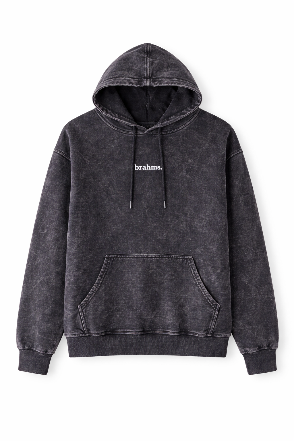 Hoodie Brahms Negro Acid Wash — Unisex